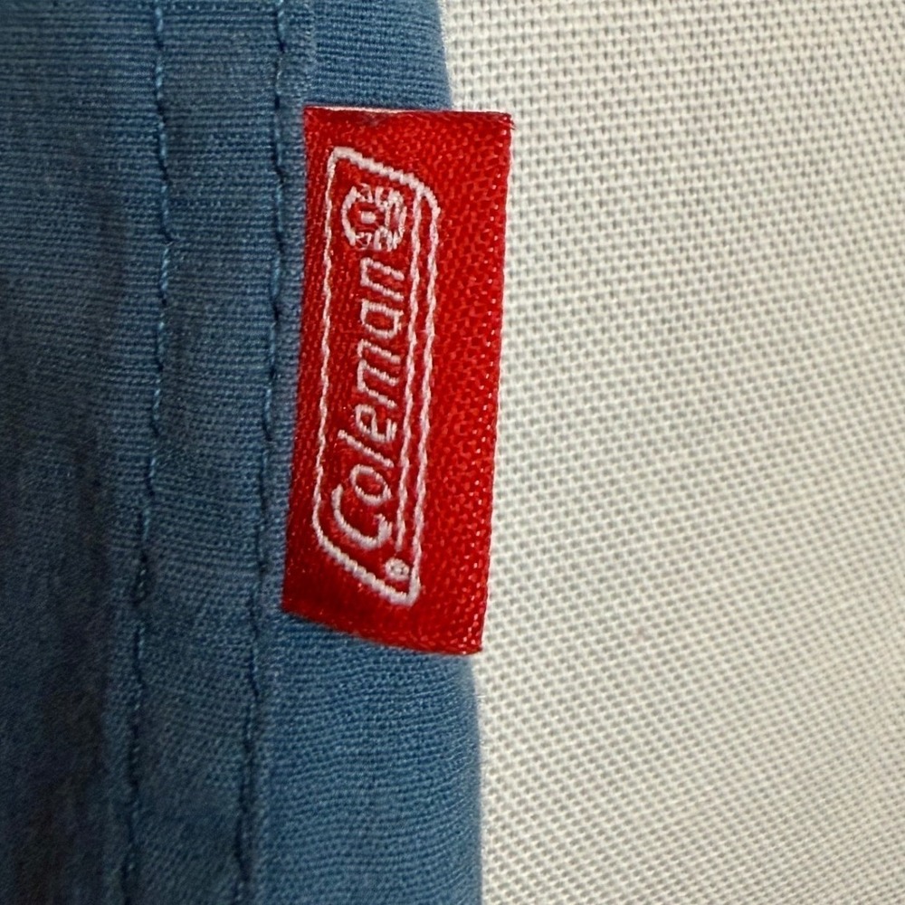 Coleman Mens XXL Blue Short Sleeve Fishing Hiking Utility Ventilated Shirt - Picture 4 of 8